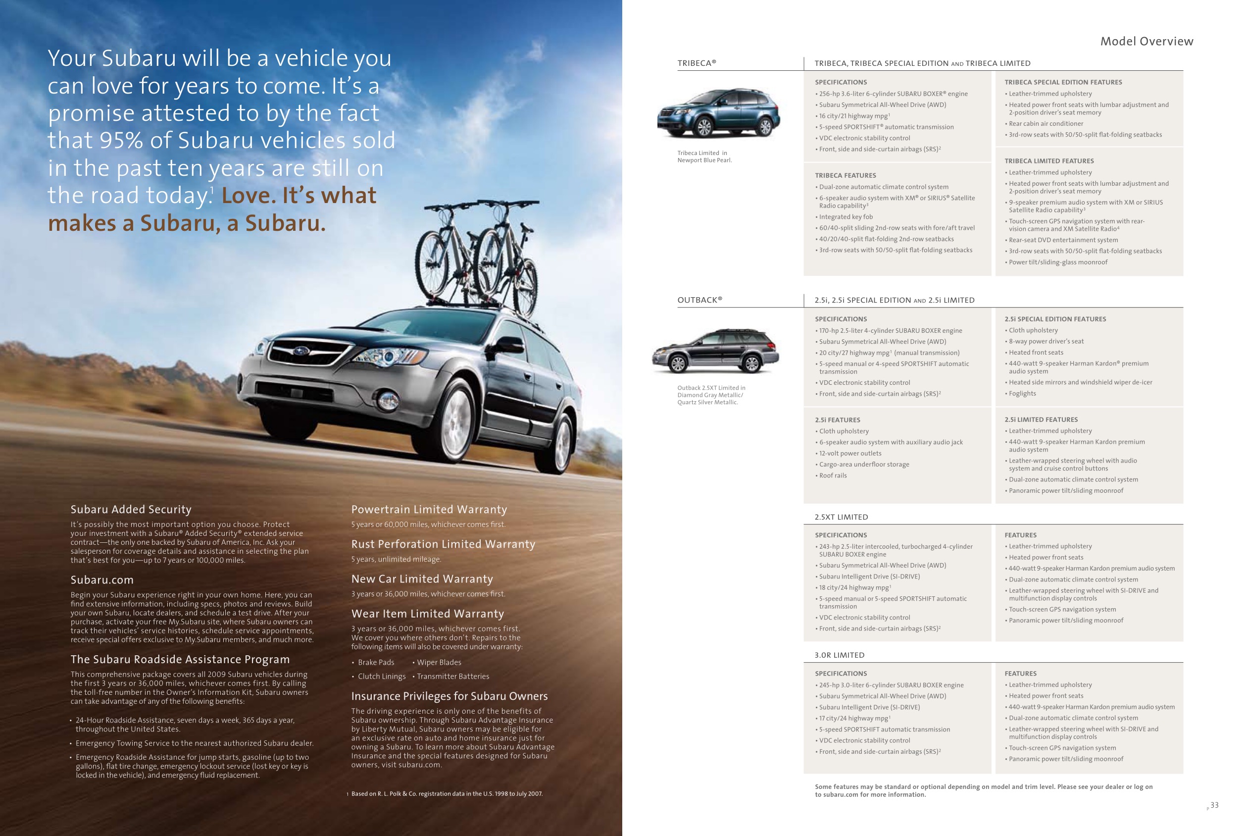 2009 Subaru Brochure Page 16